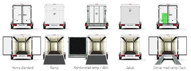 Henra skåpsläp varianter
